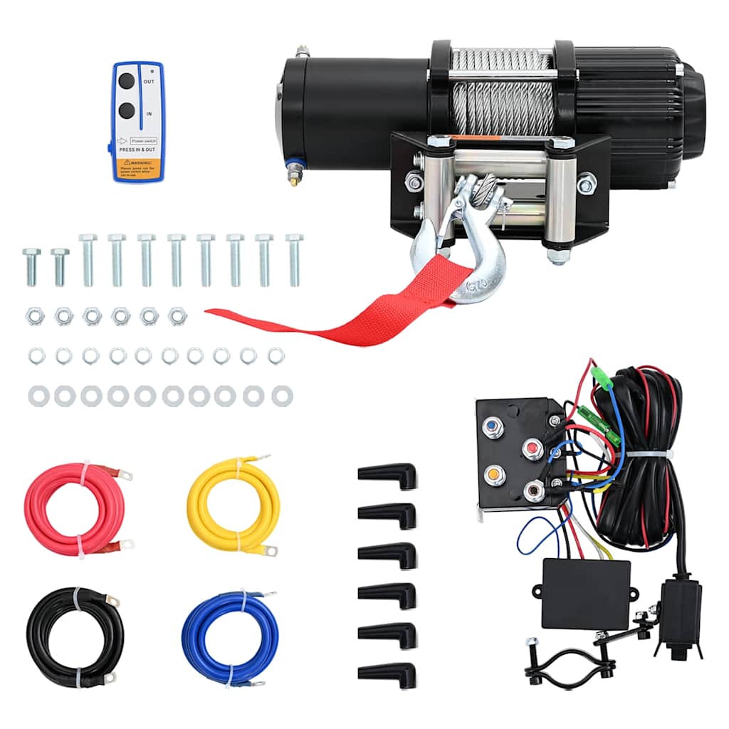 Elektrische Seilwinde 12 V 4500 lbs 2040 kg mit Fernbedienung