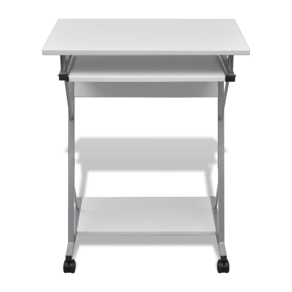 Computer table computer cart PC table office table laptop on wheels white