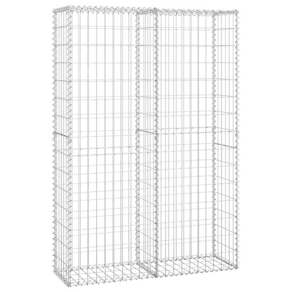 Steinkorb Gabione mit Deckeln Verzinkter Draht 150×100×30 cm