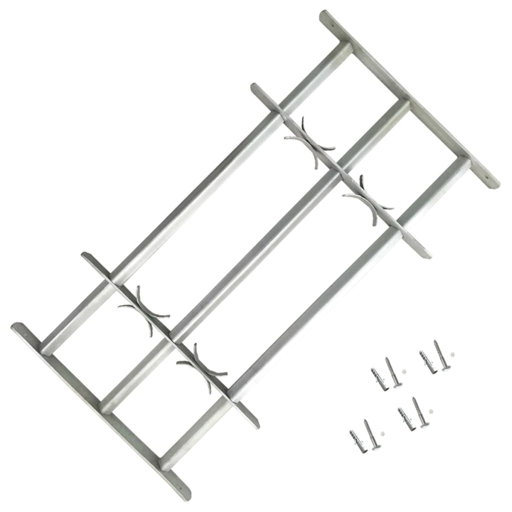 Fenstergitter Verstellbar mit 3 Querstäben 1000-1500 mm