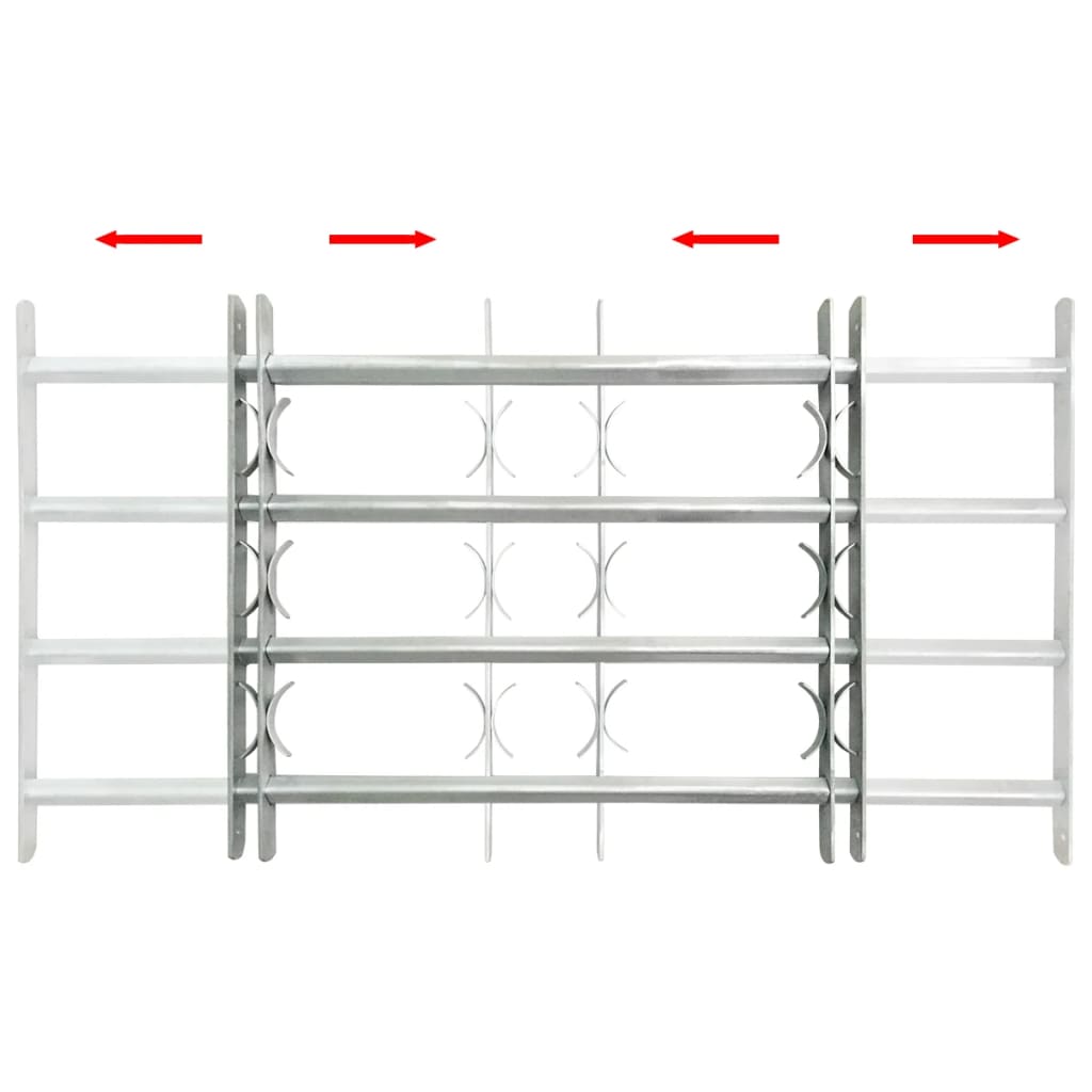 Fenstergitter Verstellbar mit 4 Querstäben 700-1050 mm