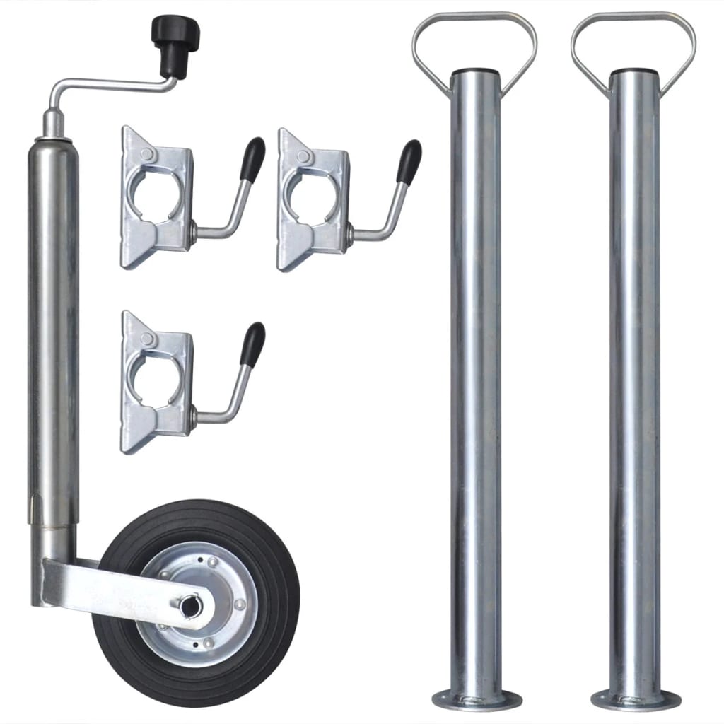 48 mm support wheel with 2 parking supports & 3 clamp holders