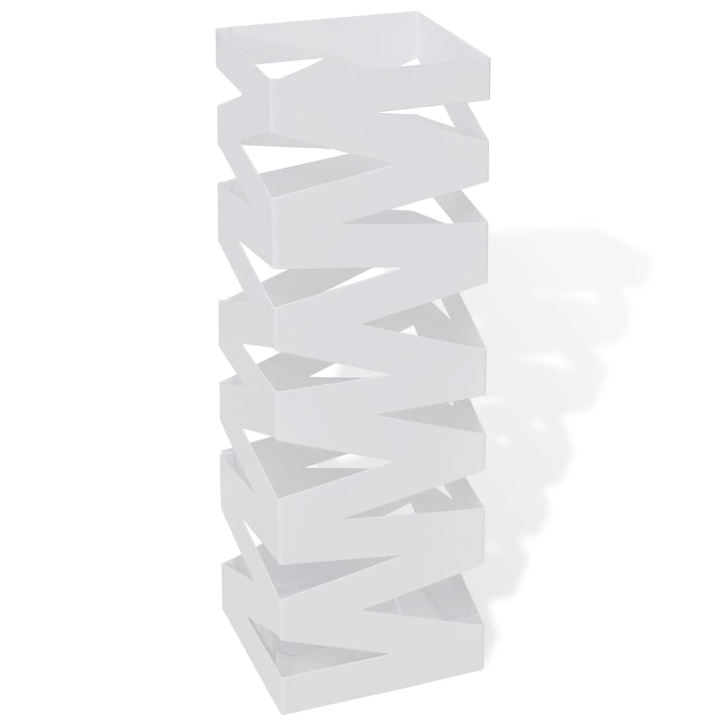 Umbrella holder umbrella stand walking stick steel white square 48.5 cm