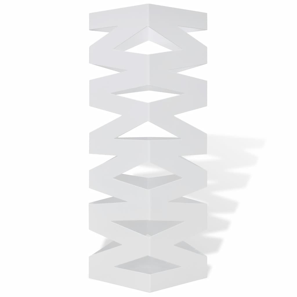 Umbrella holder umbrella stand walking stick steel white square 48.5 cm