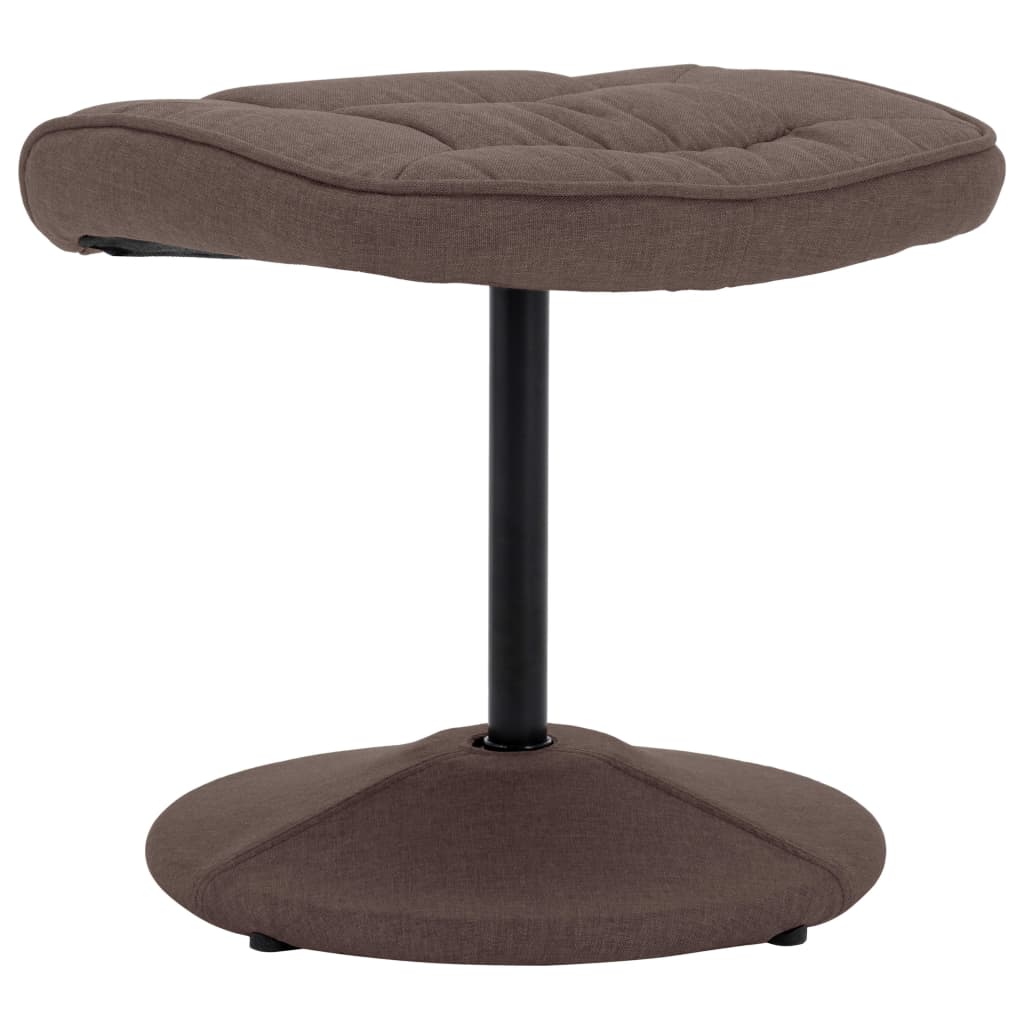 Relaxsessel mit Fußhocker Braun Stoff