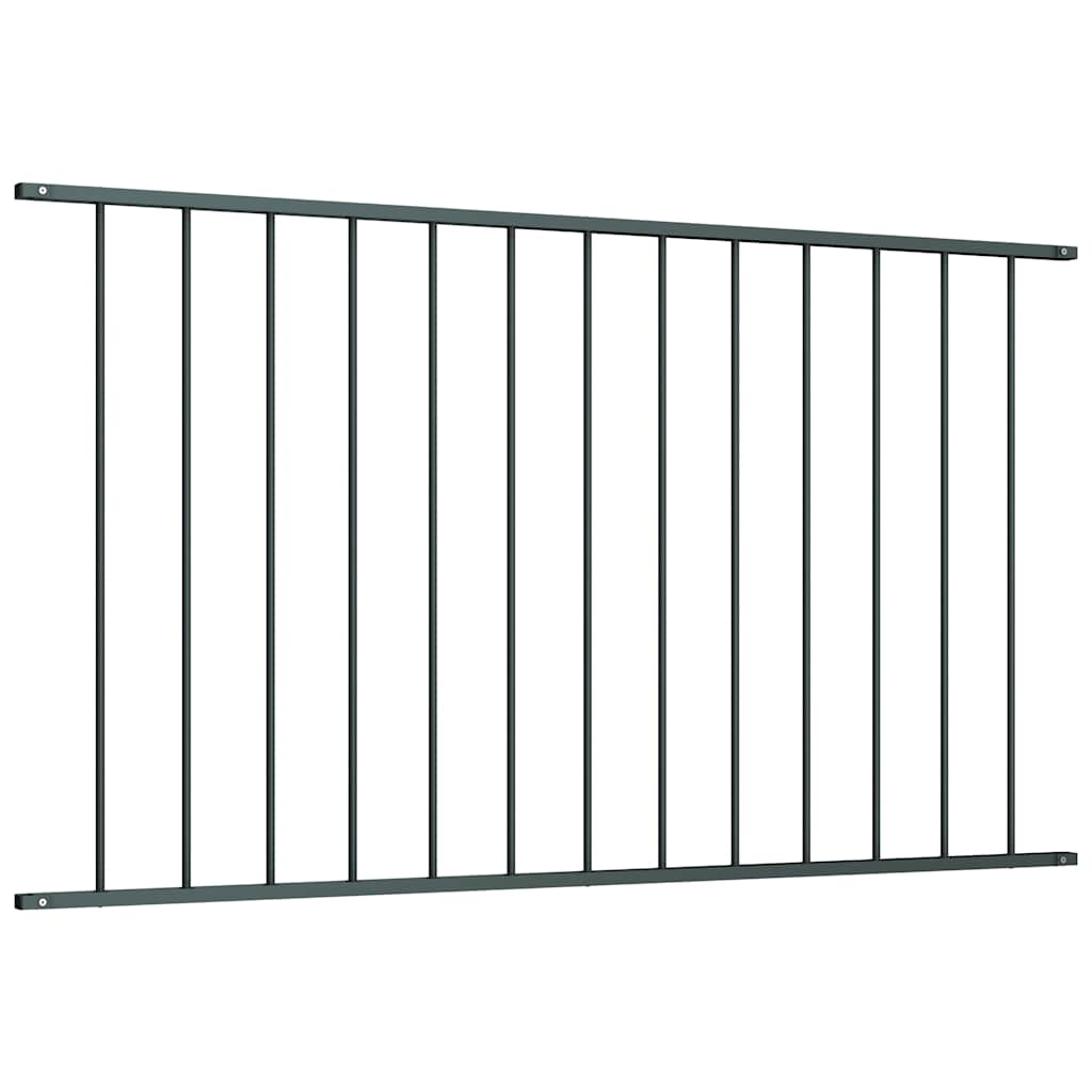Zaunelement Pulverbeschichteter Stahl 1,7x1,25 m Anthrazit