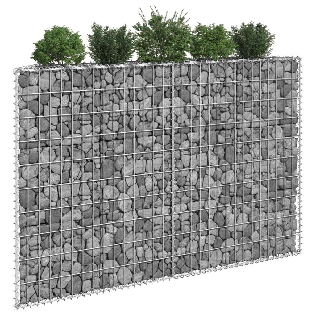 Gabion raised bed trapezoidal shape galvanized steel 150x20x100 cm