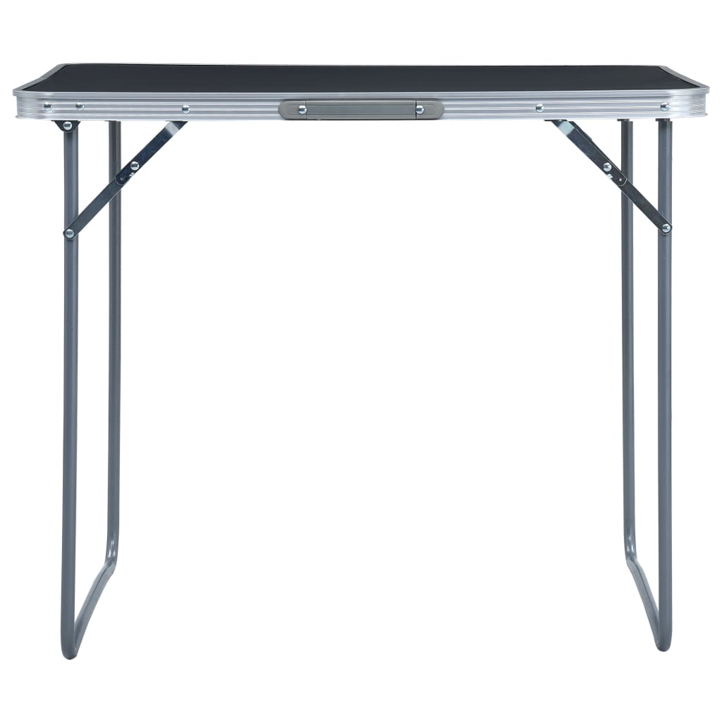 Campingtisch mit Metallgestell Klappbar 80x60 cm Grau