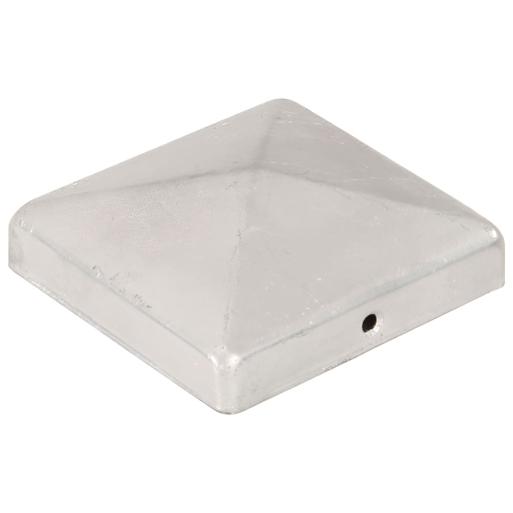 Pfostenkappen 6 Stk. Pyramide Verzinktes Metall 101 x 101 mm