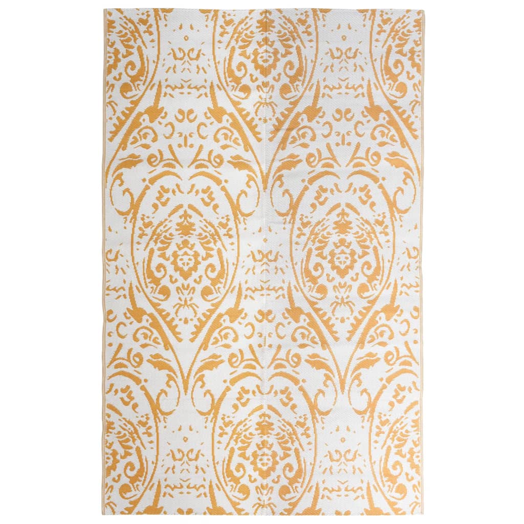 Outdoor-Teppich ARAKIL Orange und Weiß 190x290 cm PP