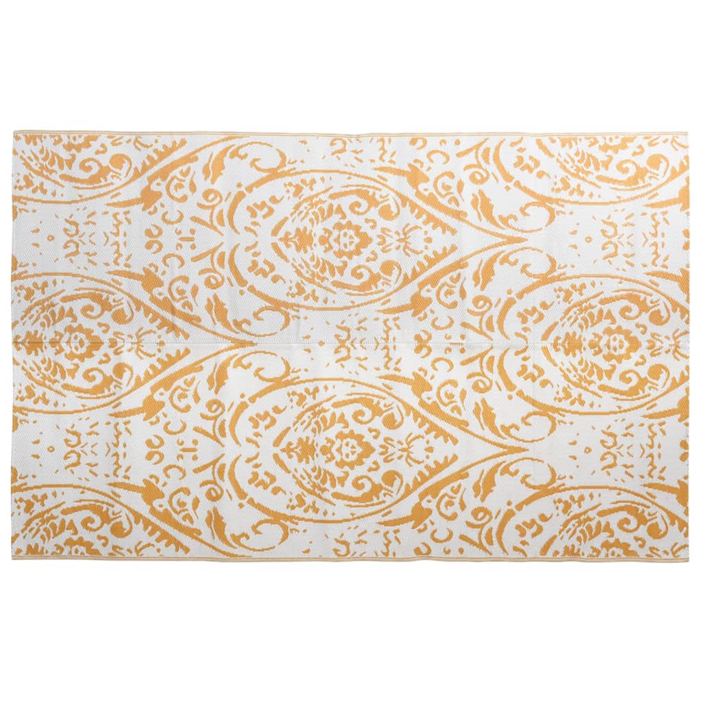 Outdoor-Teppich ARAKIL Orange und Weiß 190x290 cm PP