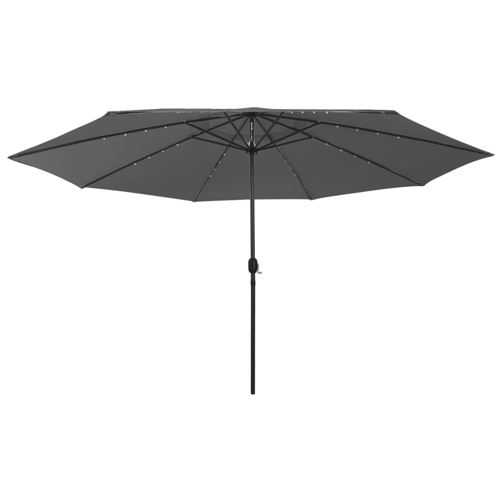 Sonnenschirm mit LED-Beleuchtung 400 cm Anthrazit