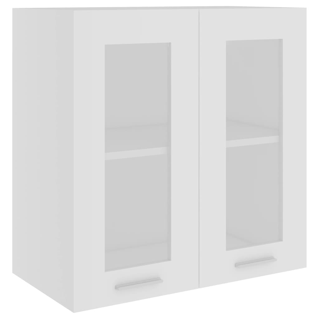 Hängeglasschrank Lyon Weiß 60x31x60 cm Holzwerkstoff