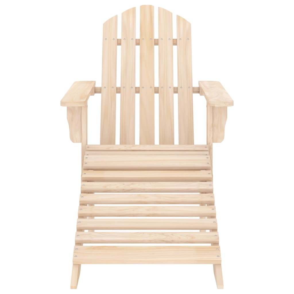 Adirondack garden chair with footrest made of solid fir wood