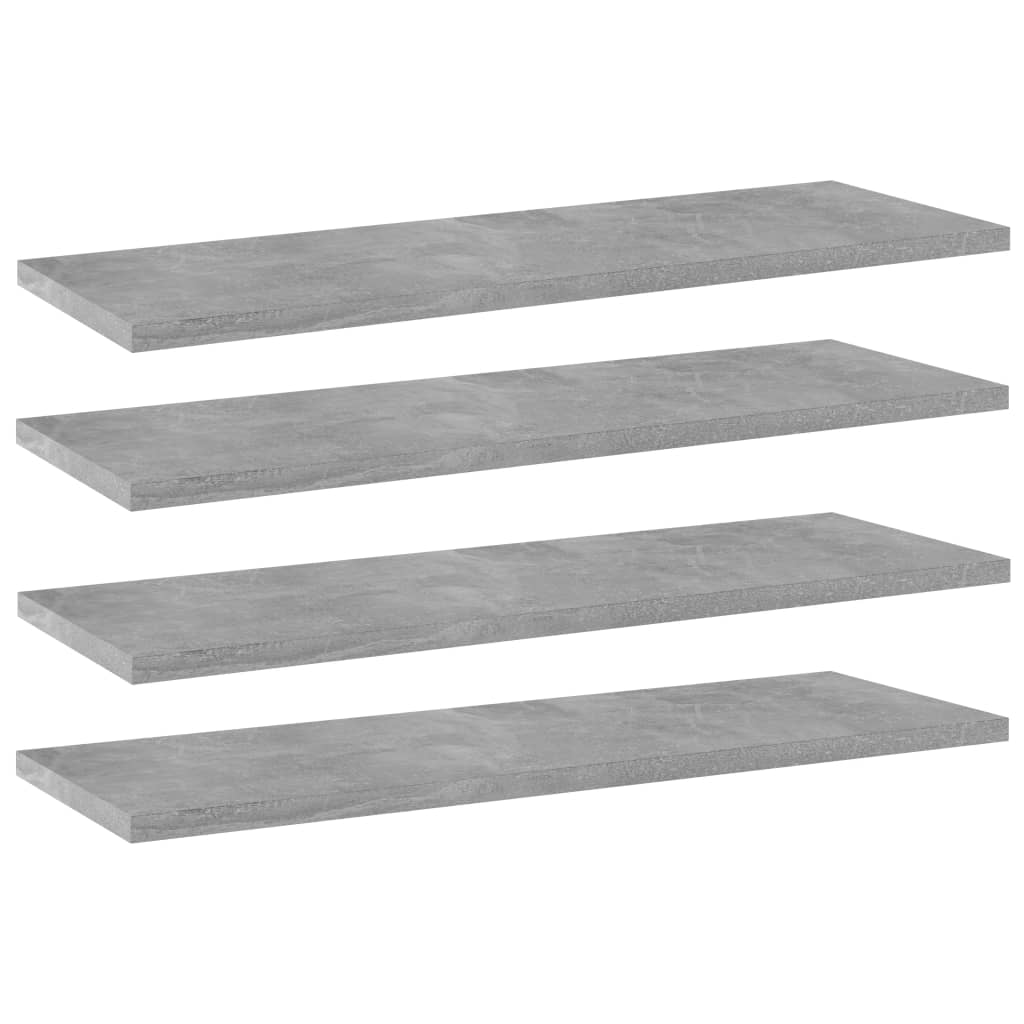 Bücherregal-Bretter 4 Stk. Betongrau 60x20x1,5 cm Holzwerkstoff