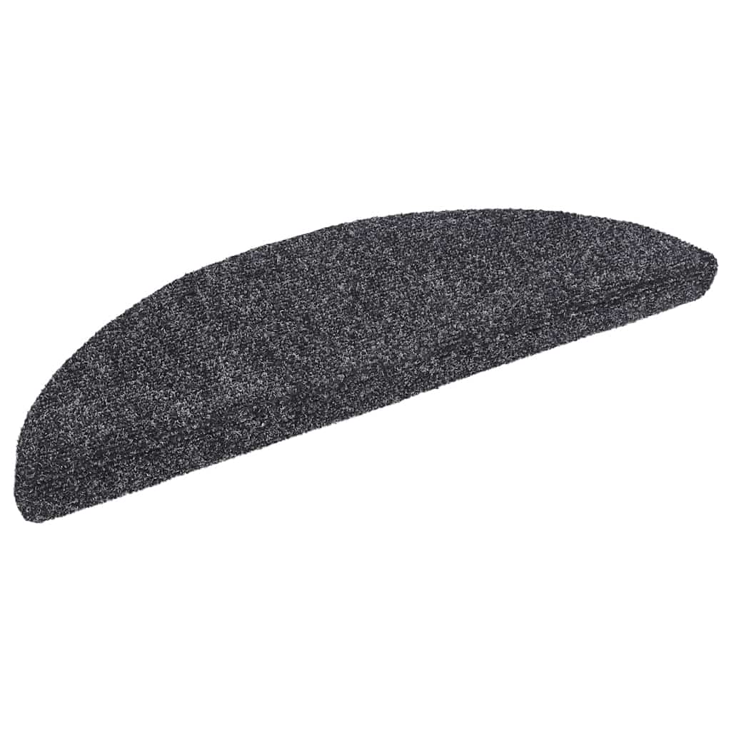 Self-adhesive stair mats, 5 pieces, dark grey, 56 x 17 x 3 cm