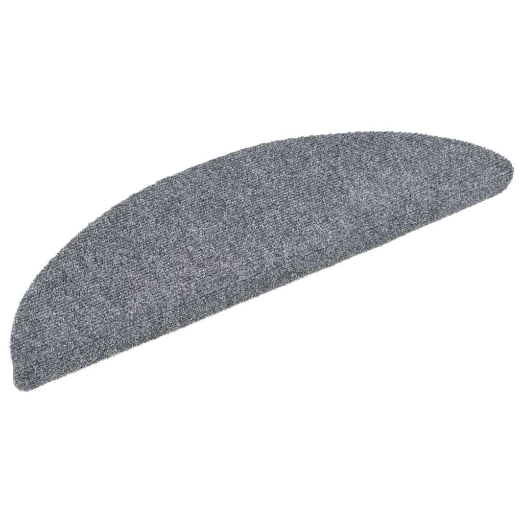 Self-adhesive stair mats, 5 pieces, light grey, 56 x 17 x 3 cm