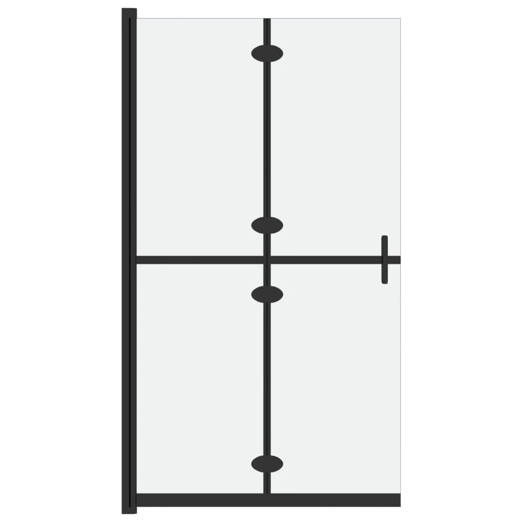 Foldable walk-in shower screen made of frosted toughened glass 100x190 cm