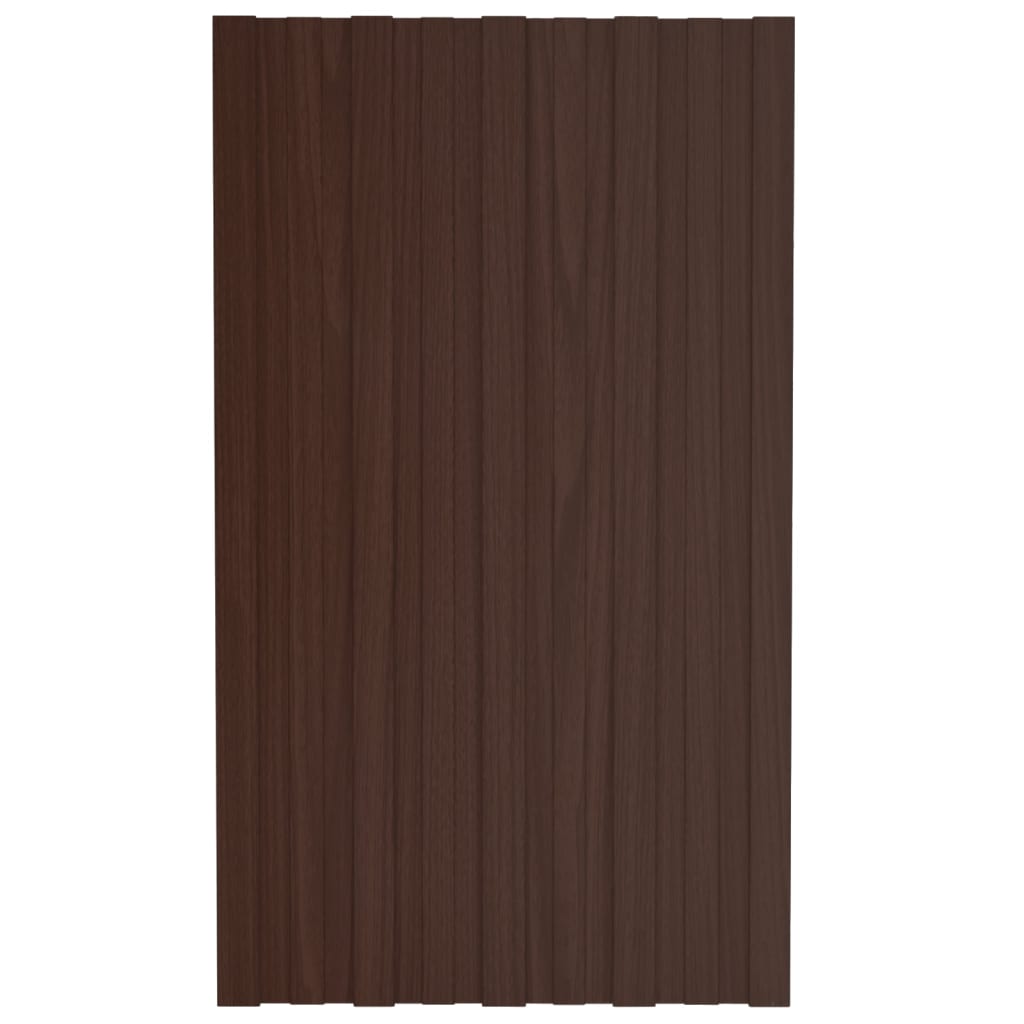 Dachpaneele 36 Stk. Verzinkter Stahl Braun 80x45 cm