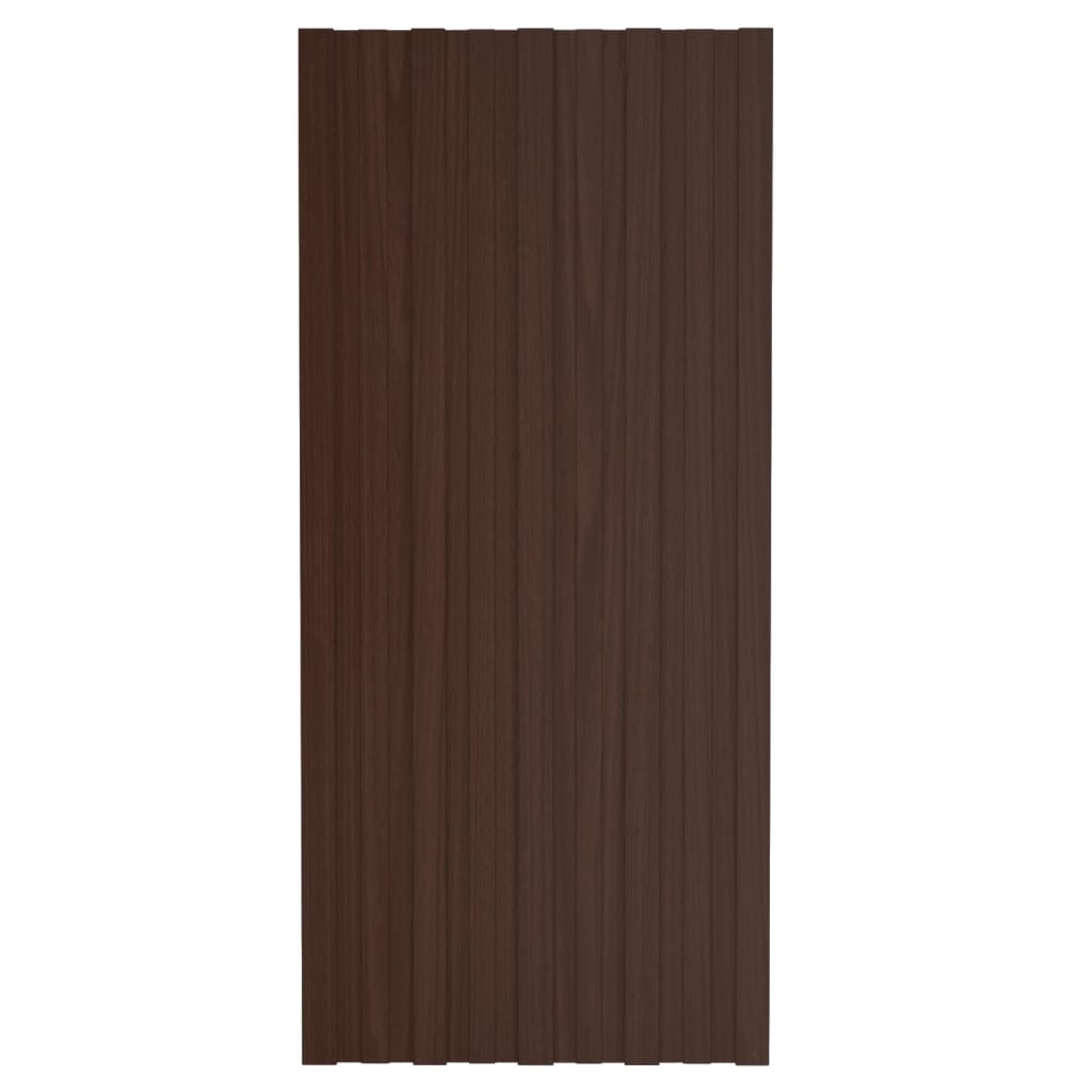 Dachpaneele 36 Stk. Verzinkter Stahl Braun 100x45 cm