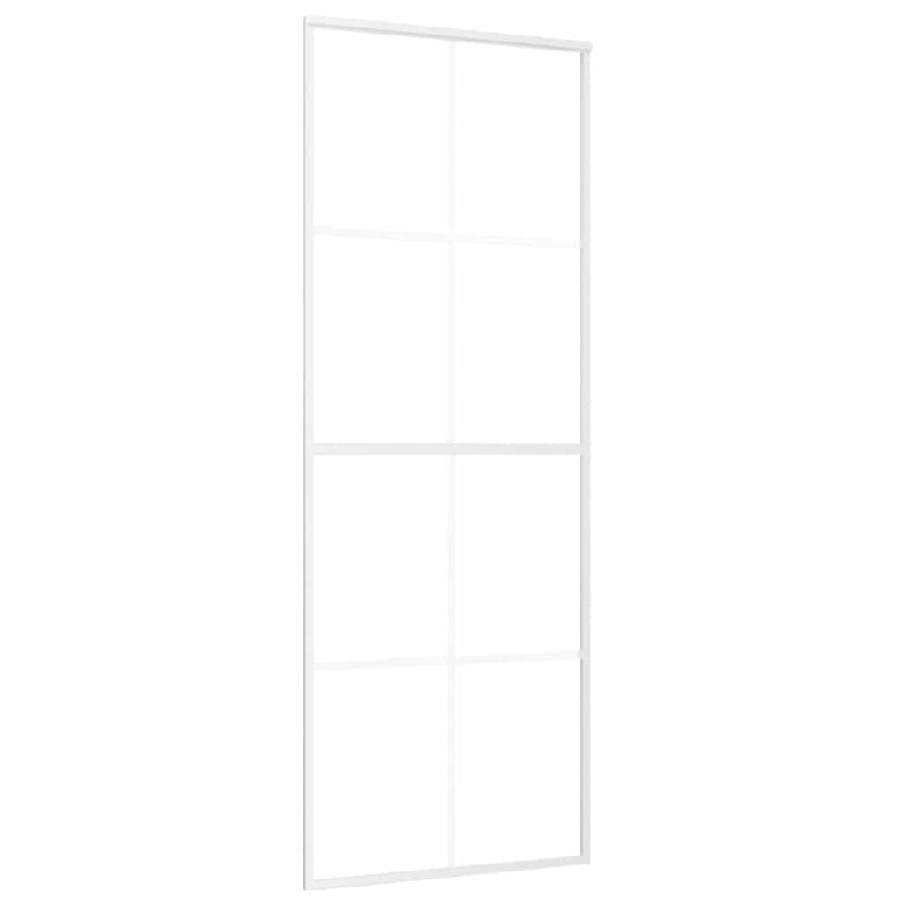 Schiebetür ESG-Glas und Aluminium 76x205 cm Schwarz