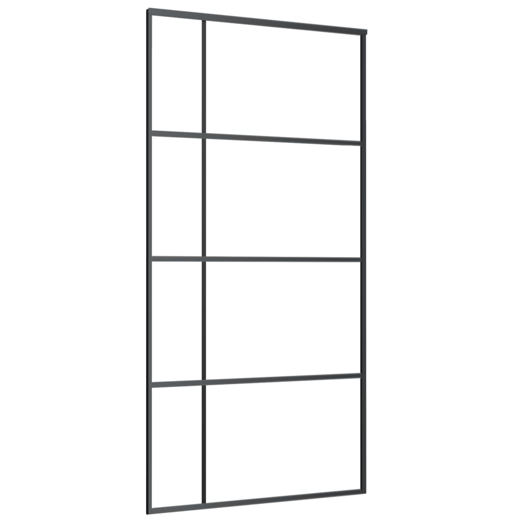 Schiebetür ESG Glas und Aluminium 102,5x205 cm Weiß
