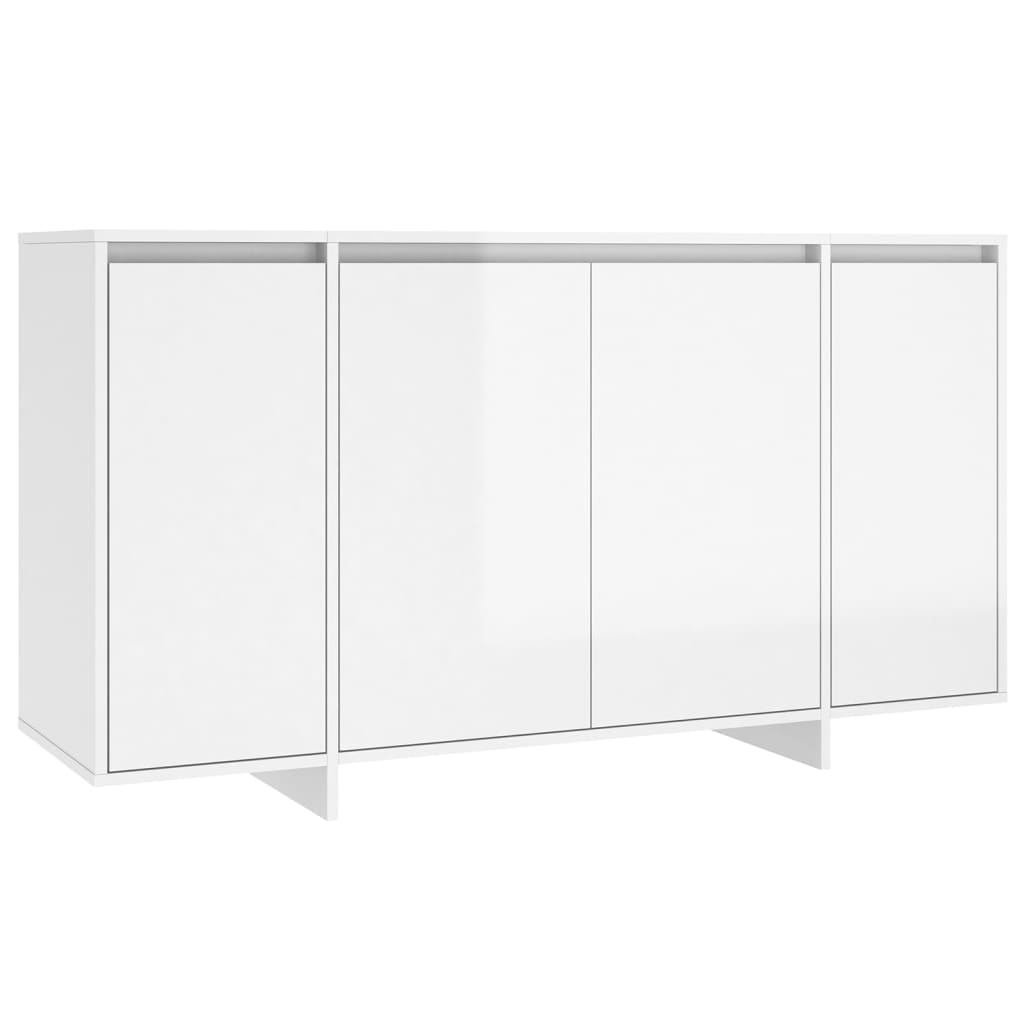 Sideboard Hochglanz-Weiß 135x41x75 cm Holzwerkstoff