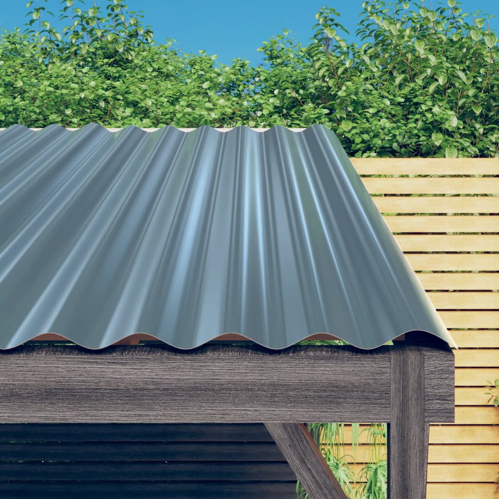 Dachpaneele 36 Stk. Verzinkter Stahl Grau 60x36 cm