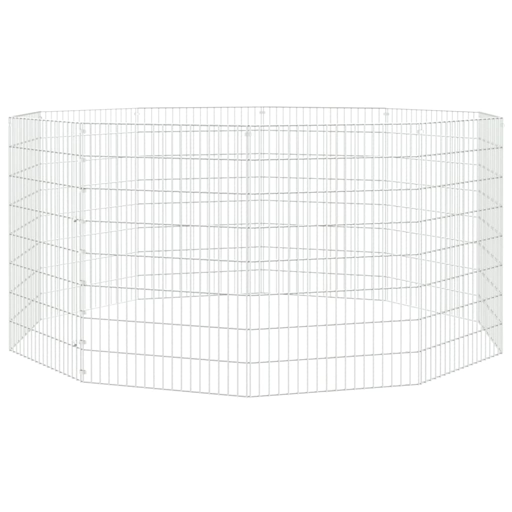 Freilaufgehege 10-teilig 54x80 cm Verzinktes Eisen
