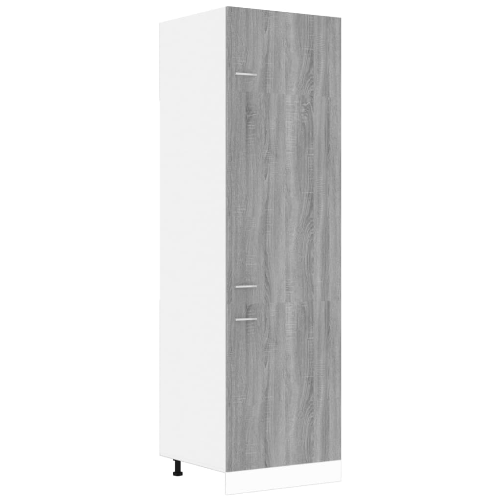 Kühlumbauschrank Lyon Grau Sonoma 60x57x207 cm Holzwerkstoff