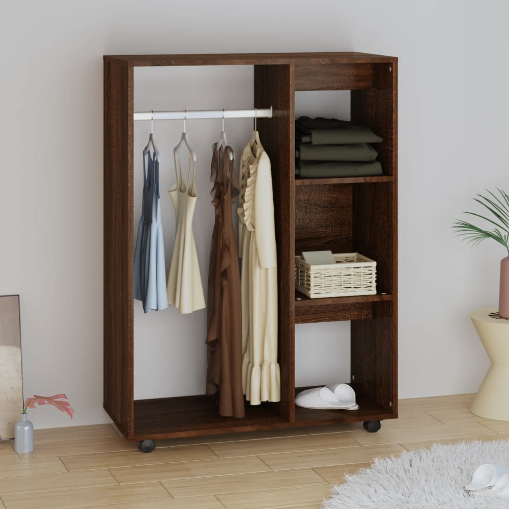 Kleiderschrank Braun Eichen-Optik 80x40x110 cm Holzwerkstoff