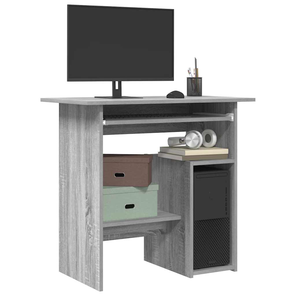 Schreibtisch Grau Sonoma 80x45x74 cm Holzwerkstoff