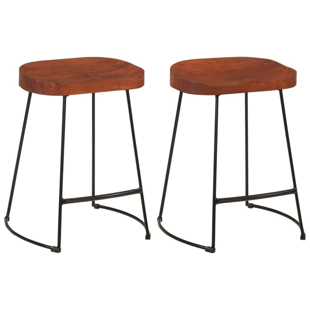 Gavin Barhocker 2 Stk. 45x38x53 cm Massivholz Mango