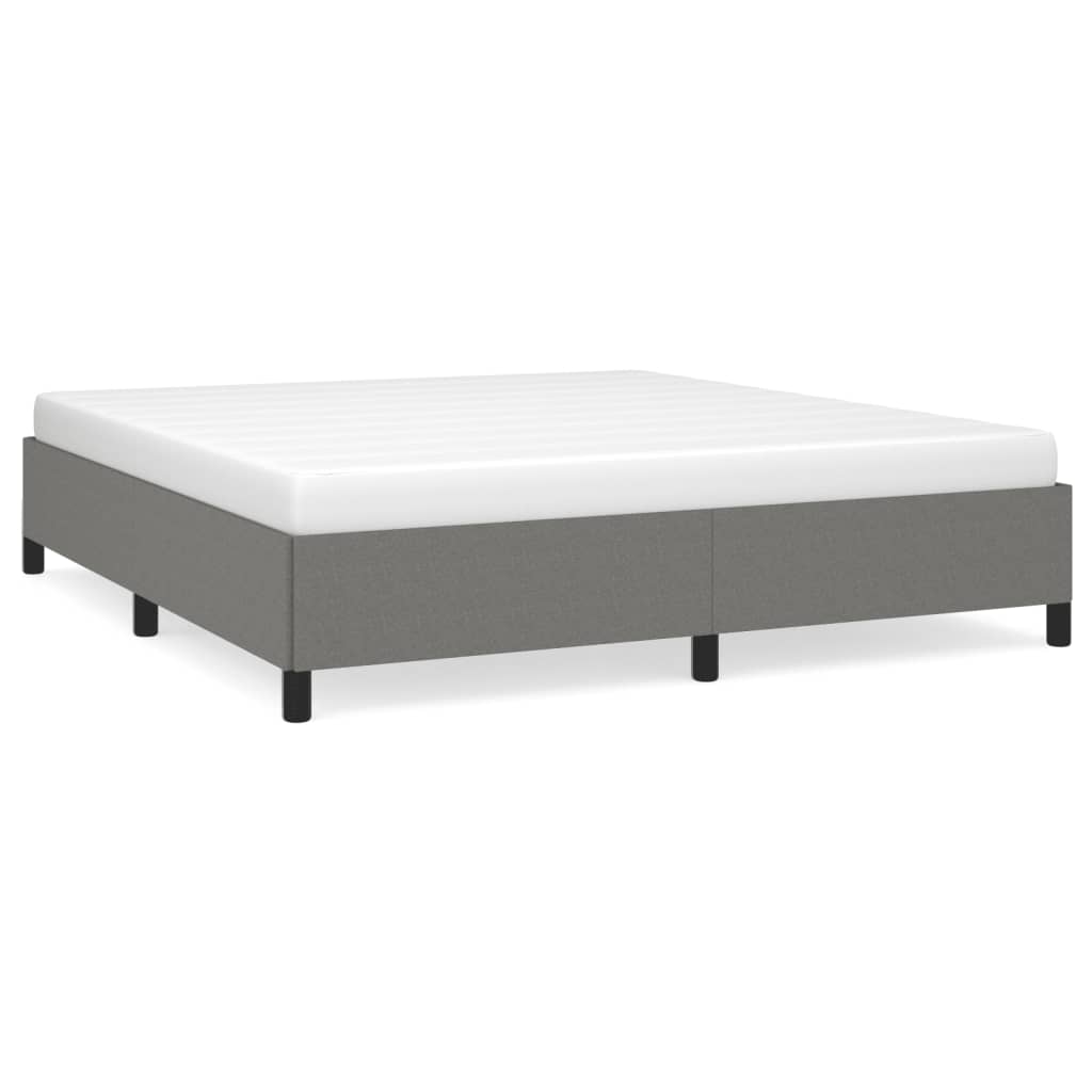 Bettgestell ohne Matratze Dunkelgrau 180x200 cm Stoff