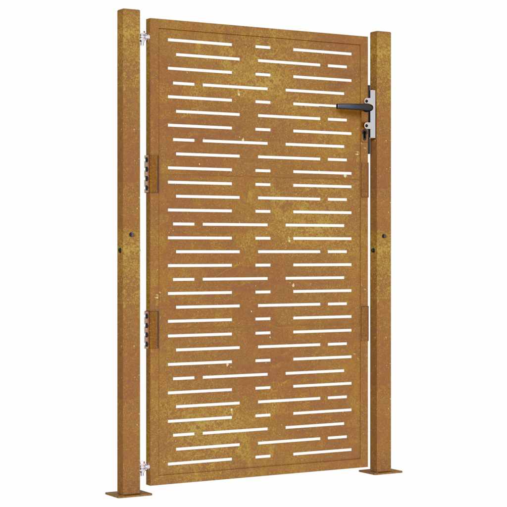 Gartentor 105x155 cm Cortenstahl Quadratisches Design