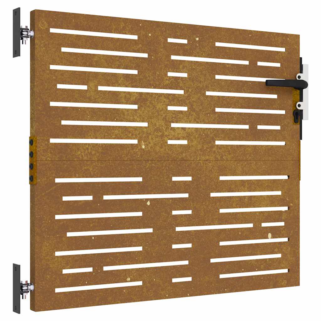 Gartentor 85x75 cm Cortenstahl Quadratisches Design