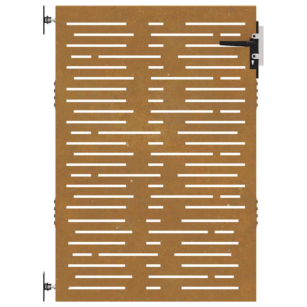Gartentor 85x125 cm Cortenstahl Quadratisches Design