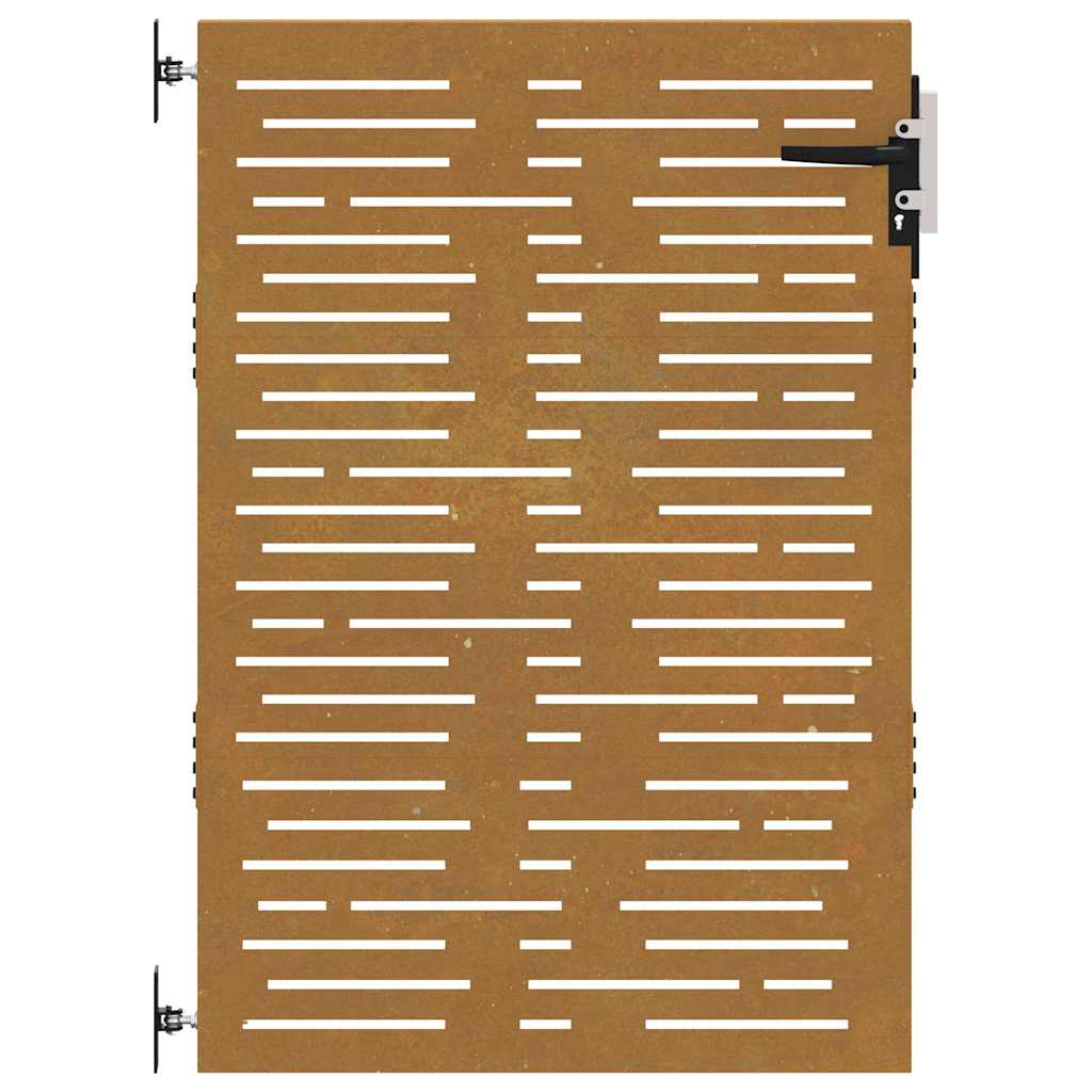 Gartentor 85x150 cm Cortenstahl Quadratisches Design