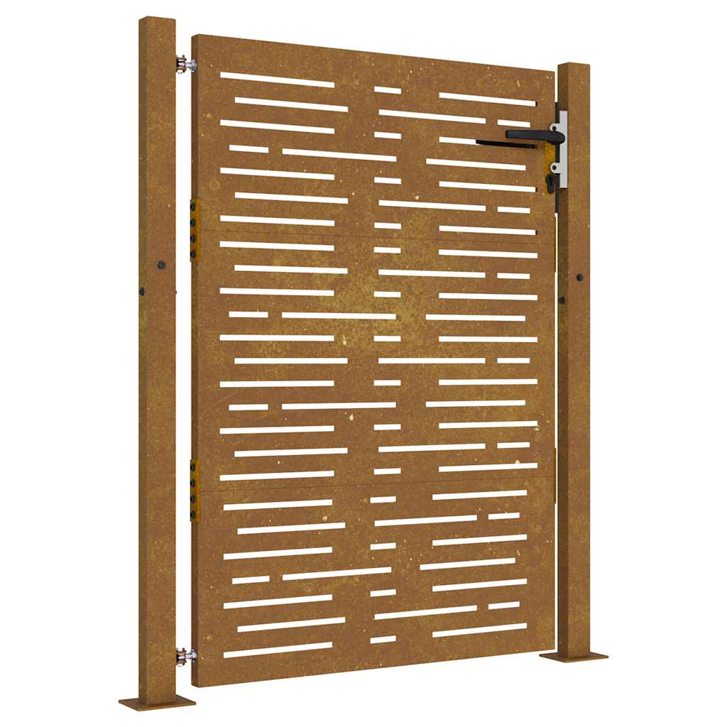 Gartentor 105x155 cm Cortenstahl Quadratisches Design