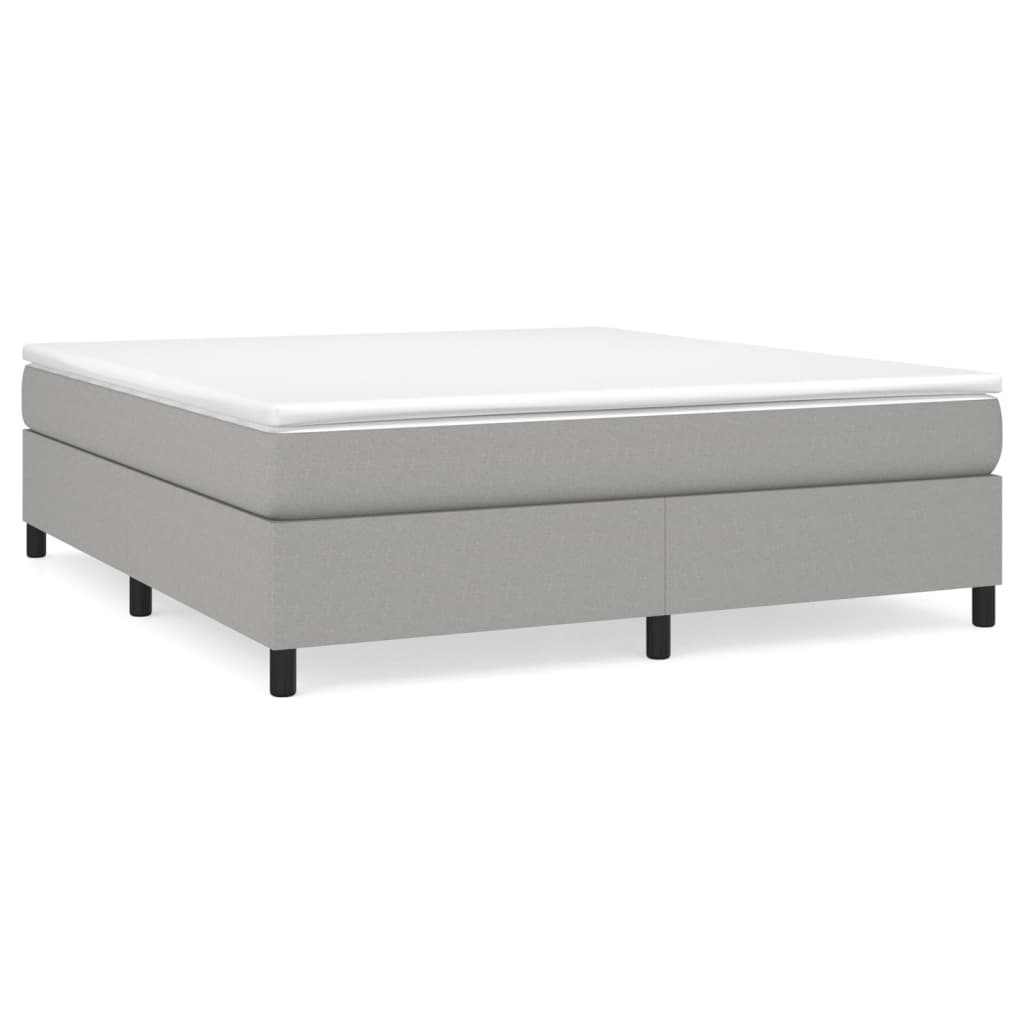 Bettgestell ohne Matratze Hellgrau 180x200 cm Stoff