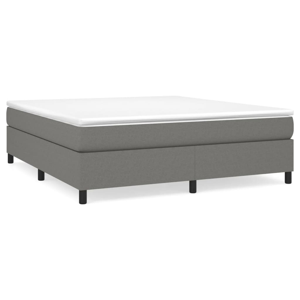 Bettgestell ohne Matratze Dunkelgrau 180x200 cm Stoff