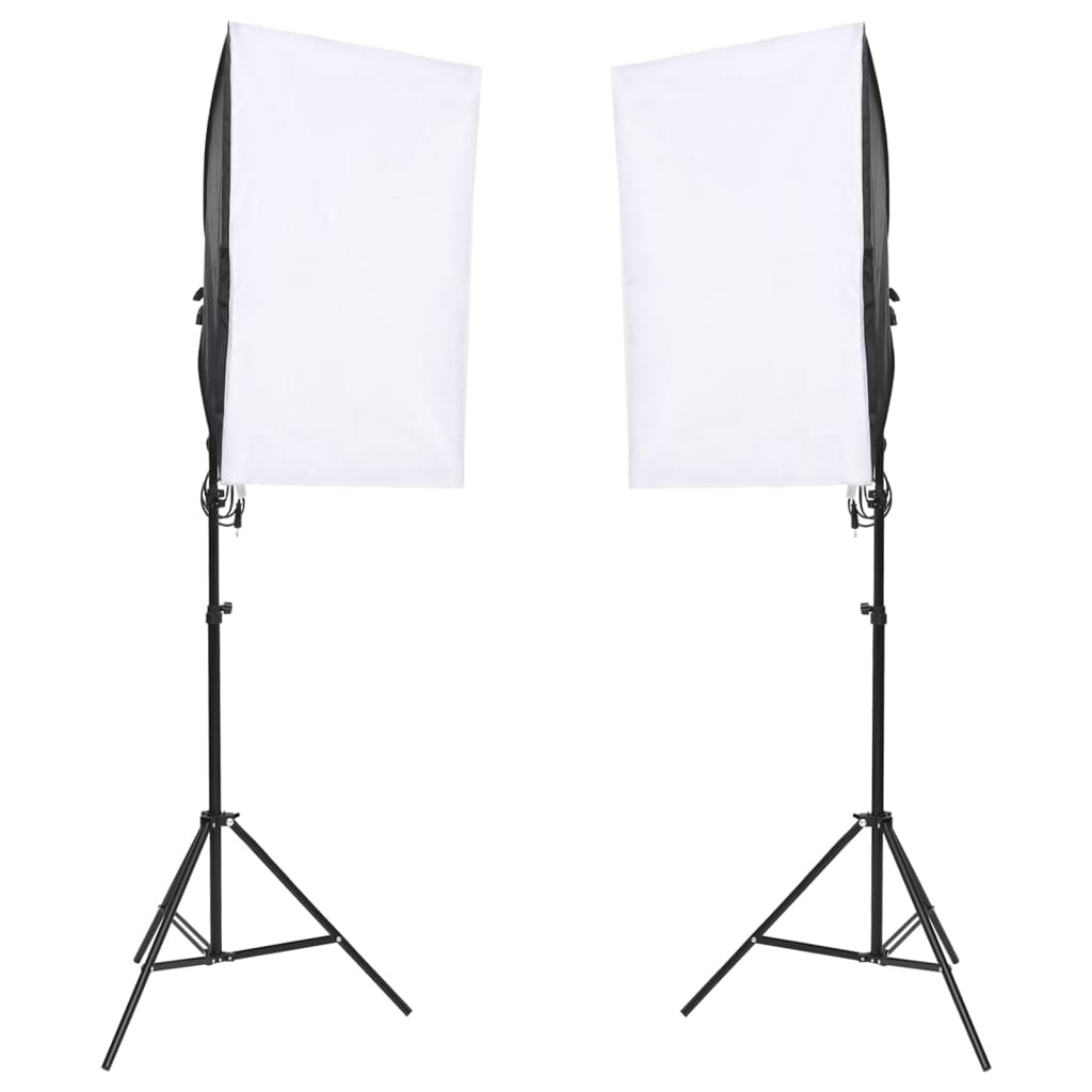 Fotostudio-Set mit Leuchten, Hintergrund und Reflektor