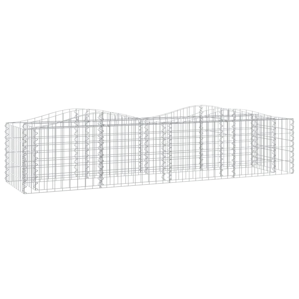 Gabion raised bed with high arch 200x50x50 cm Galvanized iron