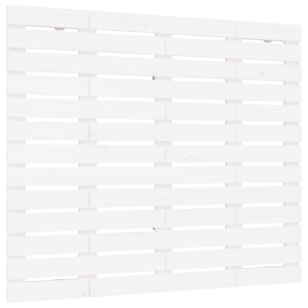 Wand-Kopfteil Weiß 126x3x91,5 cm Massivholz Kiefer