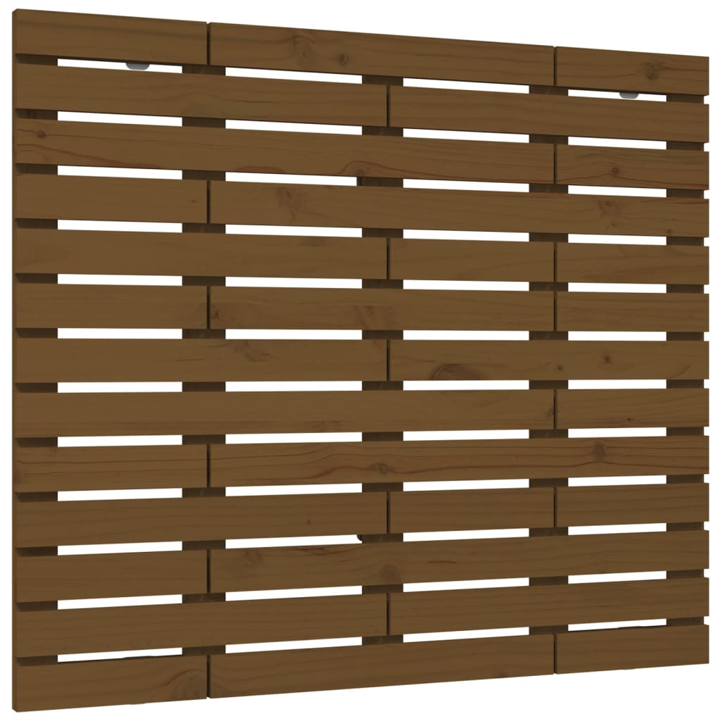 Wand-Kopfteil Honigbraun 81x3x91,5 cm Massivholz Kiefer