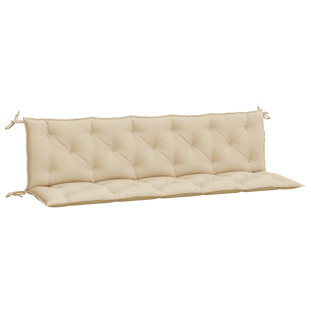 Garden bench cushions 2 pieces Beige 180x50x7 cm Oxford fabric