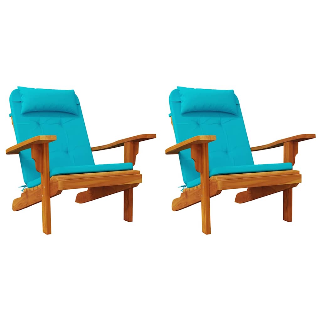 Stuhl Kissen 2 pcs Türkis 58 x 77 x 4.5 cm Oxford Stoff