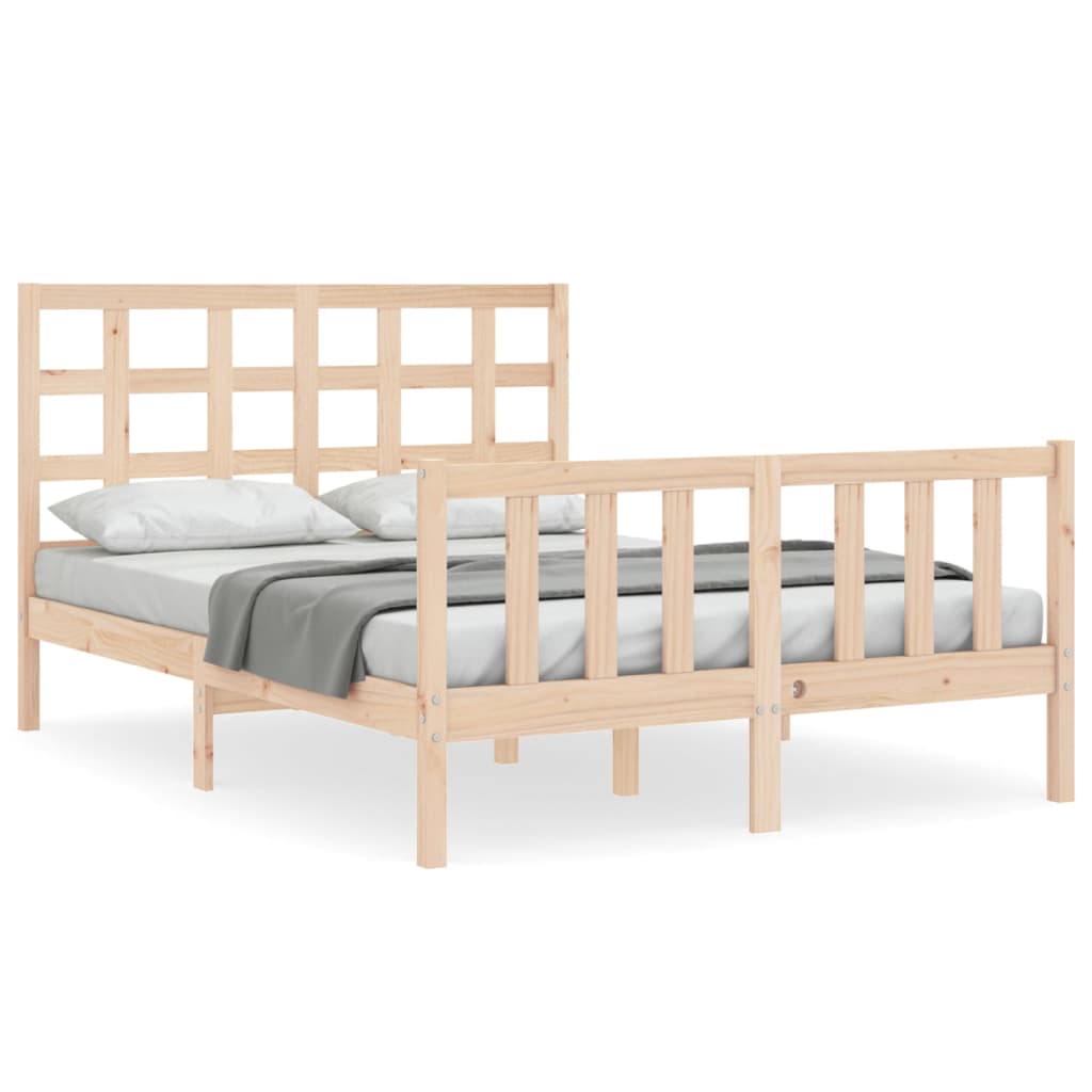 Massivholzbett ohne Matratze 140x190 cm Kiefernholz