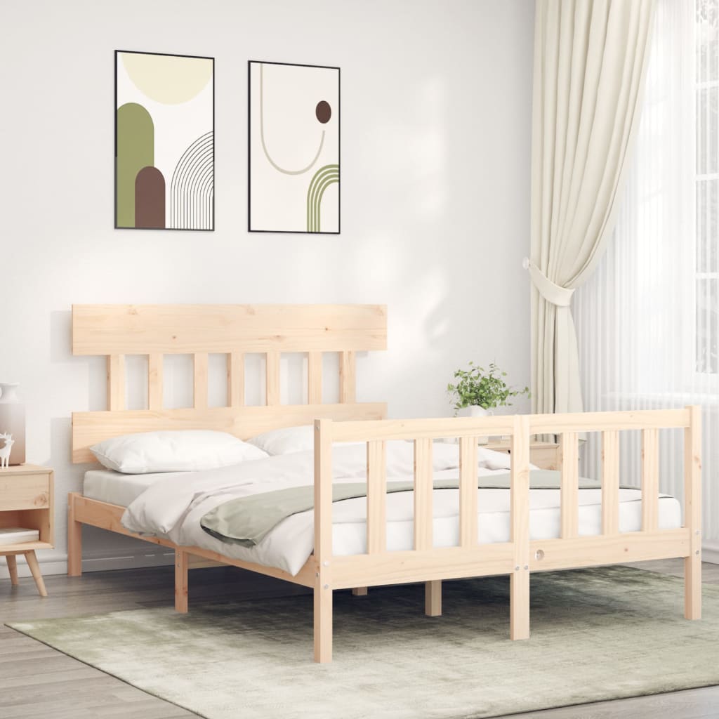 Massivholzbett ohne Matratze 140x190 cm Kiefernholz