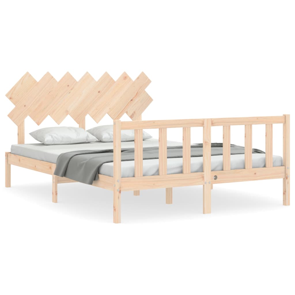 Massivholzbett ohne Matratze 140x190 cm Kiefernholz